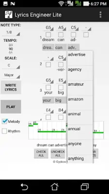Lyrics Engineer Lite android App screenshot 1